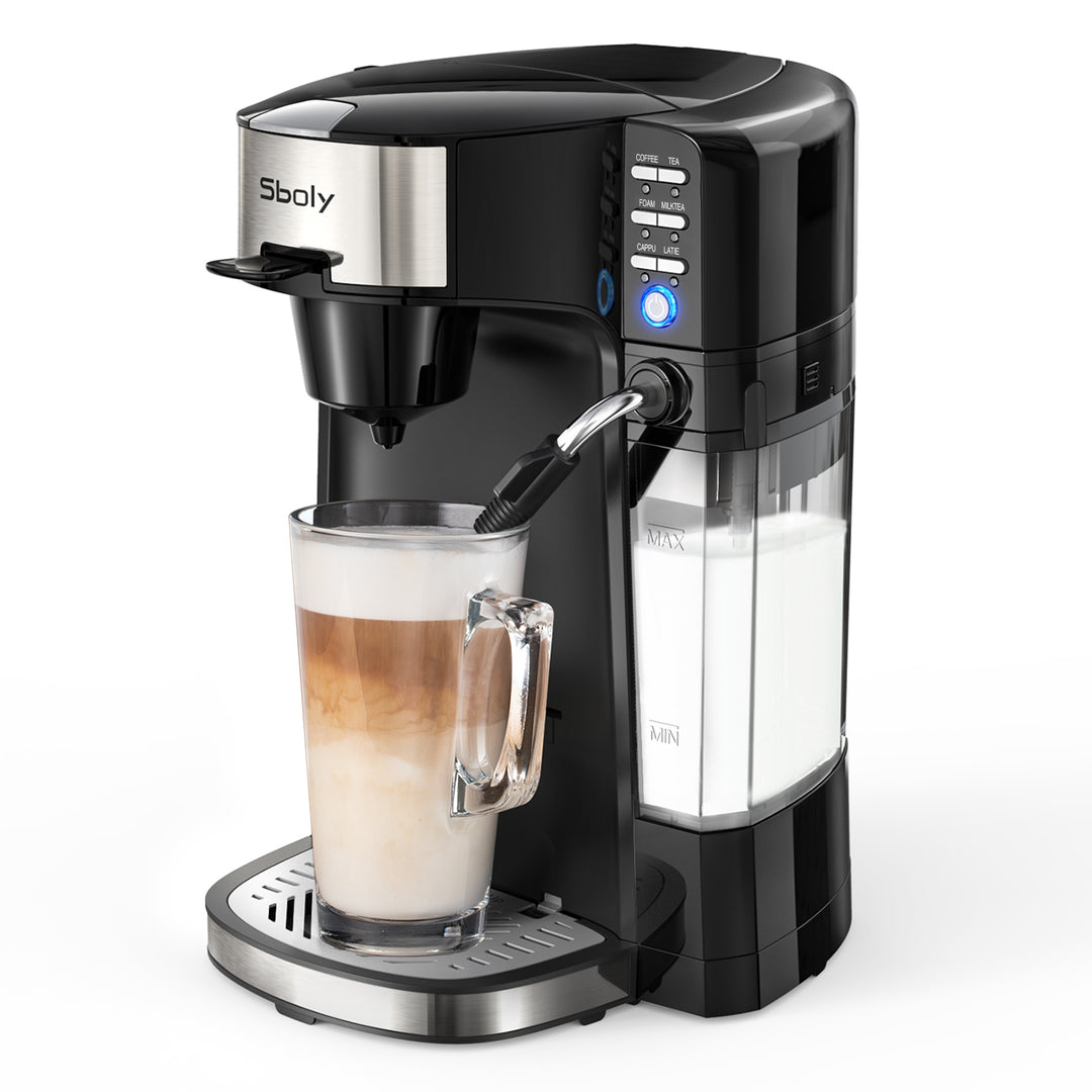 6 In 1 Coffee Machine Single Serve Coffee Tea Latte Cappuccino Maker w Sboly